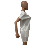 Fashion Short Sleeve Shorts Loose Two Piece Set LSD-83196