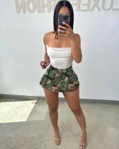Sexy Pleated Denim Mini Culottes MOF-5608