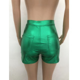 Metallic Candy Color Fashion Shorts BN-9417