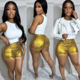 Metallic Candy Color Fashion Shorts BN-9417