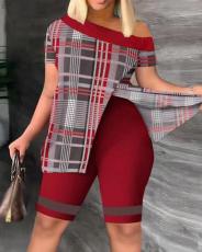 Plus Size Printed Casual Two Piece Set GSRX-9026