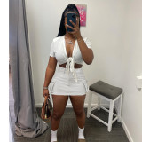 Sexy Solid Color Slim Mini Skirt GCNF-0211