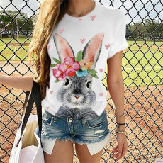Easter Rabbit Print O Neck T Shirt SH-390476