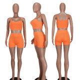 Casual Solid Tank Tops And Shorts Two Piece Set YD-8699