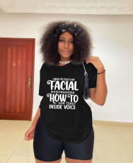 Plus Size Casual Print Pullover T Shirt WAF-9000304