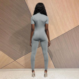 Casual Sports Solid Color Jumpsuit GLF-08117