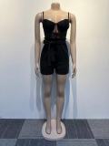 Plus Size Lace Patchwork Bandage Romper NY-2715