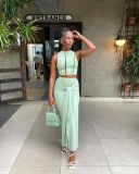 Solid Color Vest And Bandage Skirt Two Piece Set LDS-3325