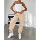 Solid Color Loose Bandage Pants ASL-6666