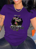 Plus Size Casual Print T Shirt SXF-30411