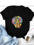 Plus Size Cartoon Character Printing T-shirt SXF-30412