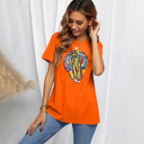 Plus Size Cartoon Character Printing T-shirt SXF-30412