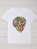 Plus Size Cartoon Character Printing T-shirt SXF-30412