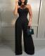 Sexy Multi-strap Crossover Wide Leg Jumpsuit SHD-9424