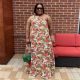 Plus Size Slash Shoulder Loose Print Maxi Dress NNWF-3052