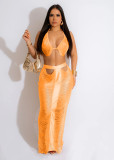 Sexy Tassel Wrap Chest Beach Skirt Set TR-1259