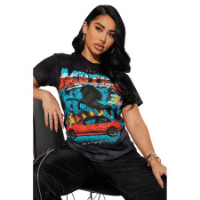 Fashion Pattern Printing Slim T-shirt SHD-9605