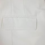 Solid Sleeveless Blazer Coat And Shorts Two Piece Set AIL-242