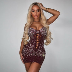 Plus Size Sexy Hot Drill Slim Bandage Dress NY-2717