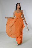 Solid Sling Top Pants Two Piece Set GFDY-1131