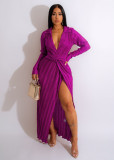Fashion Long Sleeve Long Dress GFDY-1193