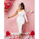 Sexy Patchwork Single Sleeve Split Dress GFDY-1225