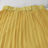 Sexy Halter Top Pleated Long Skirt Two Piece Set GYLY-10090