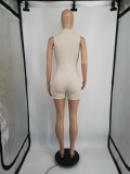 PINK Letter Print Sleeveless Romper YIM-345