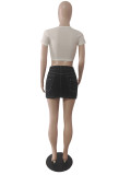 Sexy Solid Color Denim Short Skirt GCNF-0215
