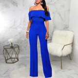 Fashion Solid One Shoulder Tube Tops Jumpsuit SMR-8261_2