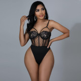 Hot Diamond Bodysuits Split Long Dress Two Piece Set NY-2286