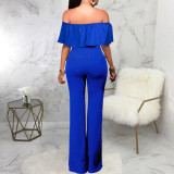 Fashion Solid One Shoulder Tube Tops Jumpsuit SMR-8261_2