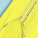 Hot Diamond Bodysuits Split Long Dress Two Piece Set NY-2286