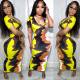 Multicolor Tie Dye Print Maxi Dress OLYF-6124