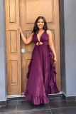 Sexy Sling Ruffle Long Dress GYLY-10151