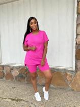 Solid Color Loose Two Piece Shorts Set BS-1350