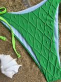 Solid Color Bandage Backless Bikinis CASF-6601