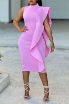 Plus Size Casual Elegant Midi Dress MK-3168