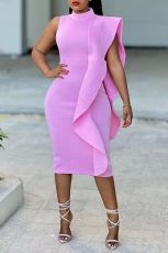 Plus Size Casual Elegant Midi Dress MK-3168