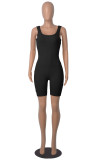 Casual Sleeveless Solid Color Romper MZ-2804