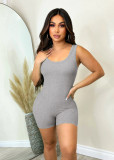 Casual Sleeveless Solid Color Romper MZ-2804