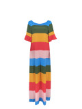 Colorful Print Flare Sleeve Maxi Dress ZDF-31288