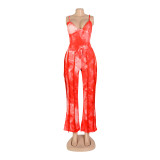 Casual Print Sling Tassel Pants Two Piece Set AIL-247