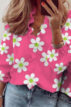 Plus Size Casual Print Long Sleeve Shirt MK-3175