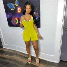 Casual Sport Sleeveless Tight Romper LUO-6672