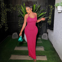 Backless Sexy Solid Maxi Dress DLSF-K23D26525