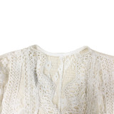 Wave Lace Long Sleeve Loose Cardigan BY-6532