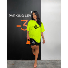 Casual Print Short Sleeve Two Piece Set HGL-9009036