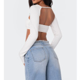 Solid Backless Tube Tos Bandage Two Piece Tops ASL-6680