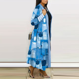 Fashion Print Long Sleeve Long Cardigan XHSY-19611